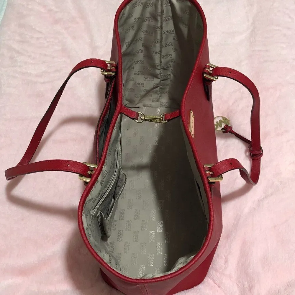 Michael Kors Jet Set Medium Tote Bag Red‎